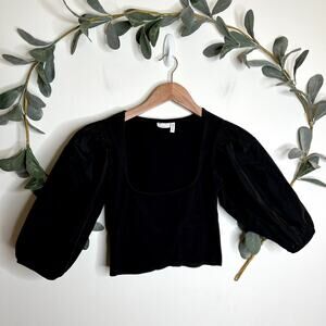 ASOS Black Square Neck Blouse LAST CALL
